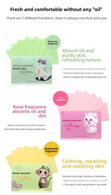 100/300pcs/6Packs Protable Face Oil Blotting Paper Matting Wipes Facial Cleanser Oil Control Oil-absorbing Face Cleaning Tools