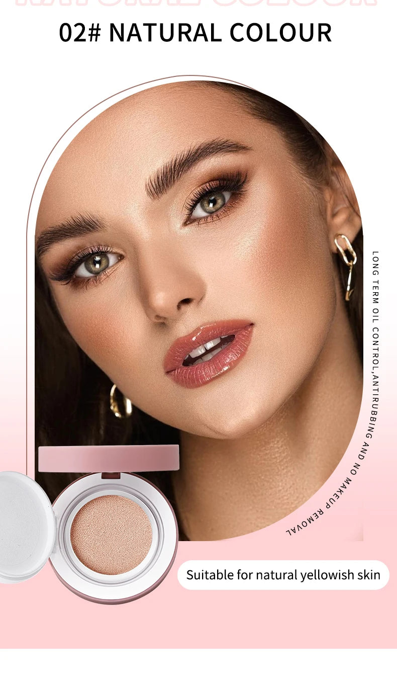 OCHEAL CC Cream Cushion Foundation Cream Long Lasting Moisturizing Concealer Foundation BB Cream For Face Makeup Concelear