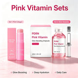 PDRN Pink Collagen Volume Multi Balm Stick&Serum 5% Volufiline Hydrating Firming Repair Balm for Face Neck Eye Area Skincare