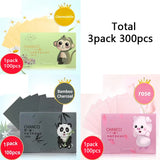 100/300pcs/6Packs Protable Face Oil Blotting Paper Matting Wipes Facial Cleanser Oil Control Oil-absorbing Face Cleaning Tools