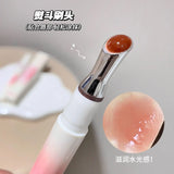 Kakashow Mirror Hydrating Lipstick (Iron Brush Tip), Gel Lip Gloss, Hydrating Lip Gloss in 6 Natural Nude Shades, Cosmetics