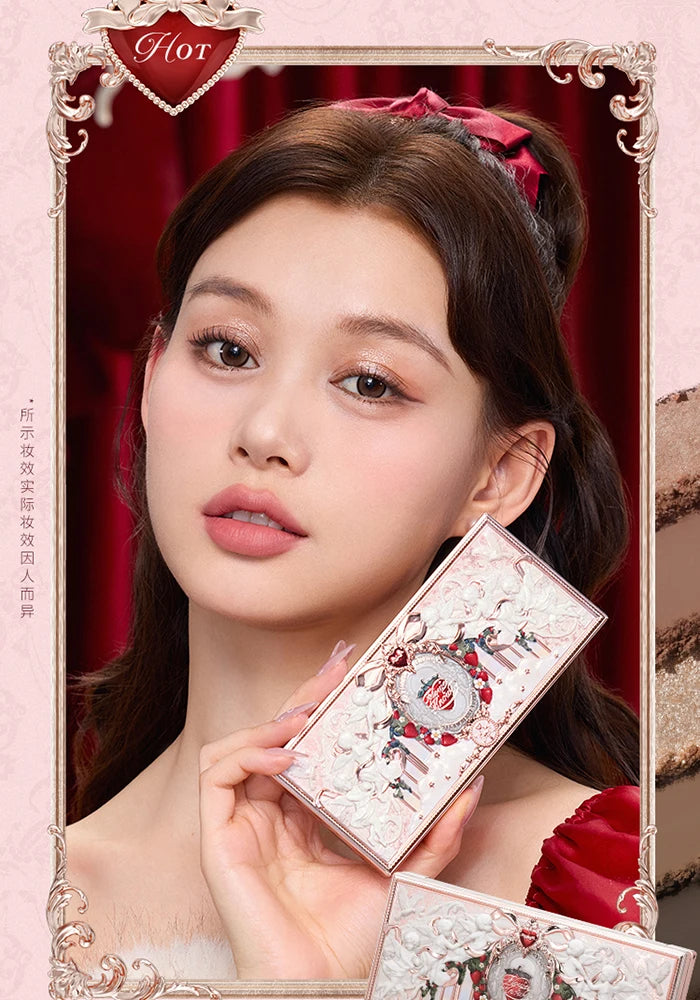 Flower knows Strawberry Cupid Collection Facial Complexion Palette Blush Eyeshadow Highlighter Flower Know Face Bronzer Palette