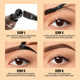HANDAIYAN 5-color brush head peel-off eyebrow tint Waterproof, long-lasting, and smudge-proof peel-off eyebrow tint