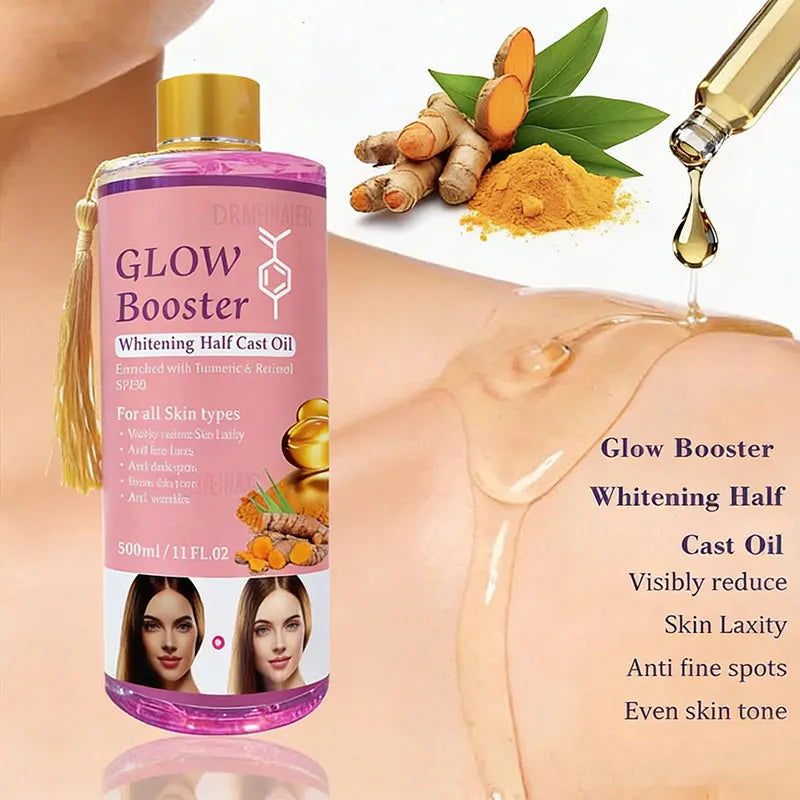 Facial Body Massage Oil Kojic Acid Whitening Serum Glow Booster Cast Oil Brightening Smoothing Body Face Skin Care Essence Oil