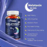 Melatonin Gummies 50mg - Sleep Support, Stress Relief, Improved Sleep Quality, Boosted Energy Production, Increased Vitality