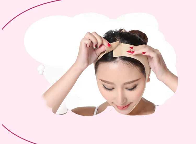 Elastic Face Slimming Bandage V Line Face Shaper Women Chin Cheek Lift Up Belt Facial Massager Strap Face Skin Care Tools Beauty