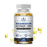 Magnesium & Zinc Capsules for Muscle, Joint,Bone,Enzyme & Heart Health Rest &Relaxation Magnesium Glycinate Supplement
