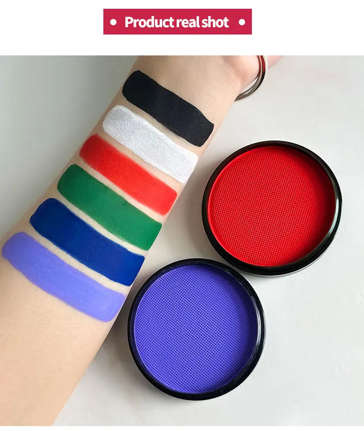 30G Water Solubility Monochromatic Body Paint Black And White Makeup Face Paint Halloween Party Waterproof Makeup Body Painting