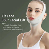 Adjustable V-Shape Face Lift Band Breathable Reusable Facial Slimming Strap Double Chin Reducer for Men Women Daily Skin Care