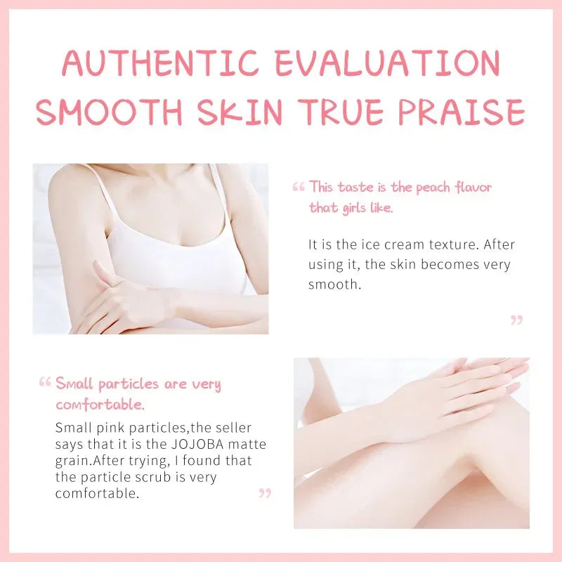 Fenyi Honey Peach Body Scrub Exfoliating Deep Clean Moisturizing Smooth Skin Remove Dead Skin Gentle Care for Face & Body