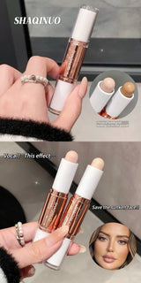 SHAQINUO 2 in 1 Dual Head Highlighter for Face & Body Contour and Highlighter Stick for Face and Body