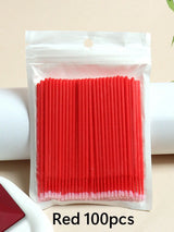 50/100pcs Nano Cleaning Swabs, Ultra Fine Makeup Remover Sticks For Eye Makeup, Contouring, Eyeliner, Lips And Skin Cleansing