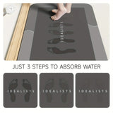 Diatomaceous Earth Bath Mat Super Absorbent Non Slip Fast Drying Soft Floor Mat for Shower Laundry Bedroom Kitchen RV Bathroom