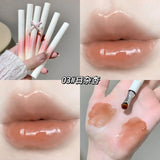 Kakashow Mirror Hydrating Lipstick (Iron Brush Tip), Gel Lip Gloss, Hydrating Lip Gloss in 6 Natural Nude Shades, Cosmetics