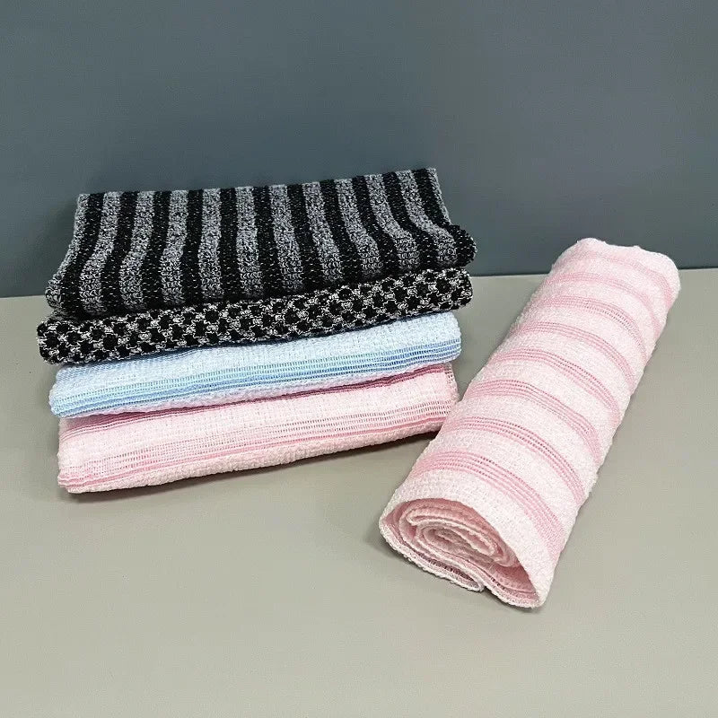 Ultra-Long Exfoliating Back Towel with Silver Ions, Antibacterial, Multifunctional for Shower, Bath, Abundant Foam