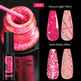 5ml Fluorescent Diamond Line Gel Shiny Painted Gel Nail Polish Semi-Permanent UV Gel Polish Varnish DIY Nail Art Design Salon
