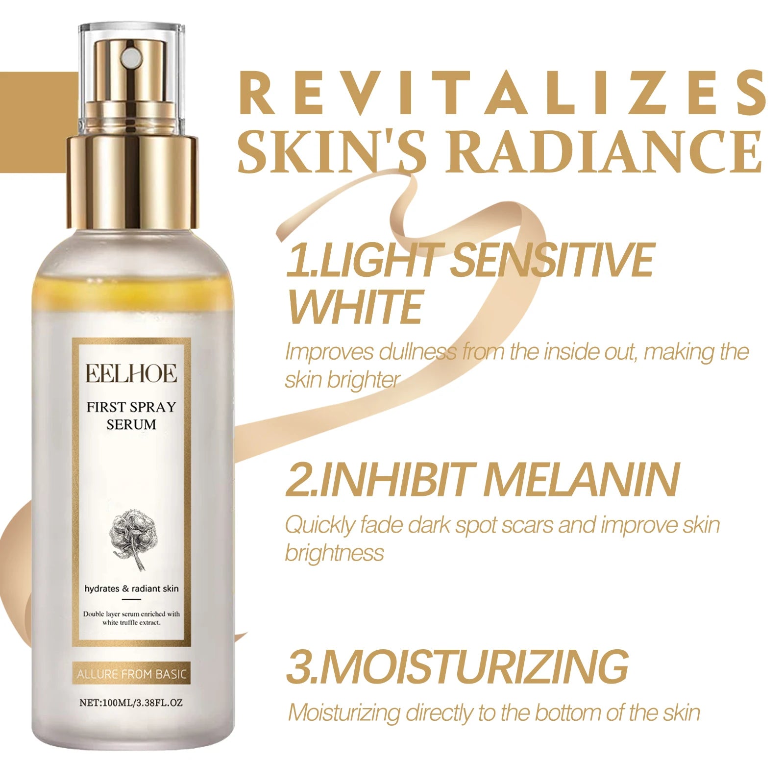 Premium White Truffle Face Mist Hydrating Essence Radiant Skin Care Daily Moisturizing Oil Control Glowing Face Serum Skincare