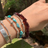 Natural Garnet Bracelet For Woman Crystal Bracelet Jewelry Red Stones Healing Energy Gift Lucky