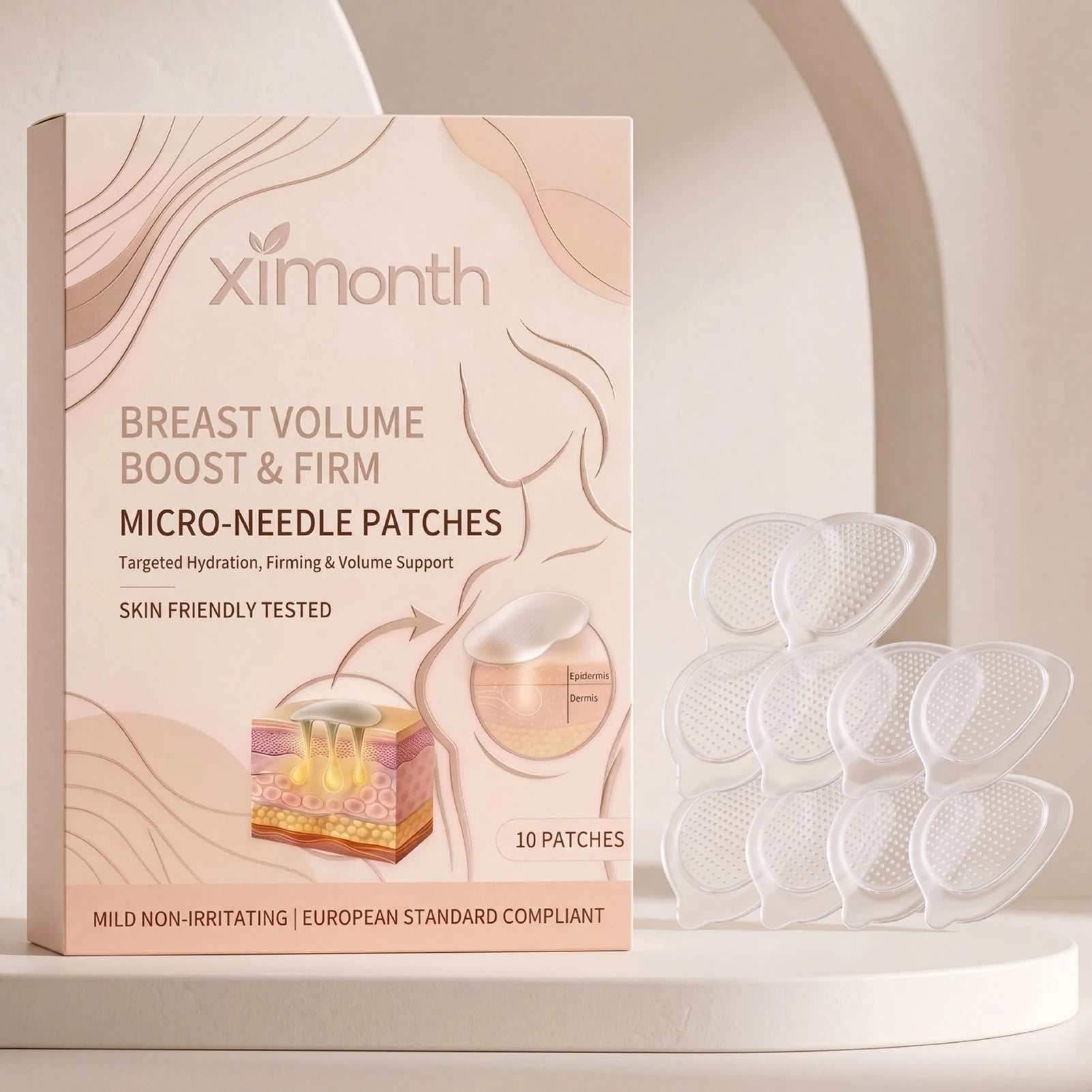 Microneedles Breast Plumping Patch,Hydration Firming Volume Support,Targeted Skin Nutrition Deep Hydration,For All Skin Types