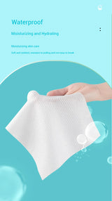 Soft Thick Disposable Cotton Facial Tissues – Dry Cleansing Wipes for Makeup Removing & Skin Care