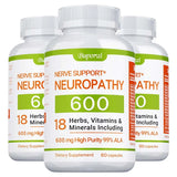 Neuropathy Support Supplement 600mg - Supports The Nervous System, Relieves Stress, Promotes Brain Function, and Boosts Energy