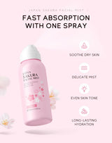 LAIKOU Sakura Facial Mist Brightening Spray Moisturizing Face Serum Brightening Toner Shrink Pores Oil Controlg Skincare 100ml
