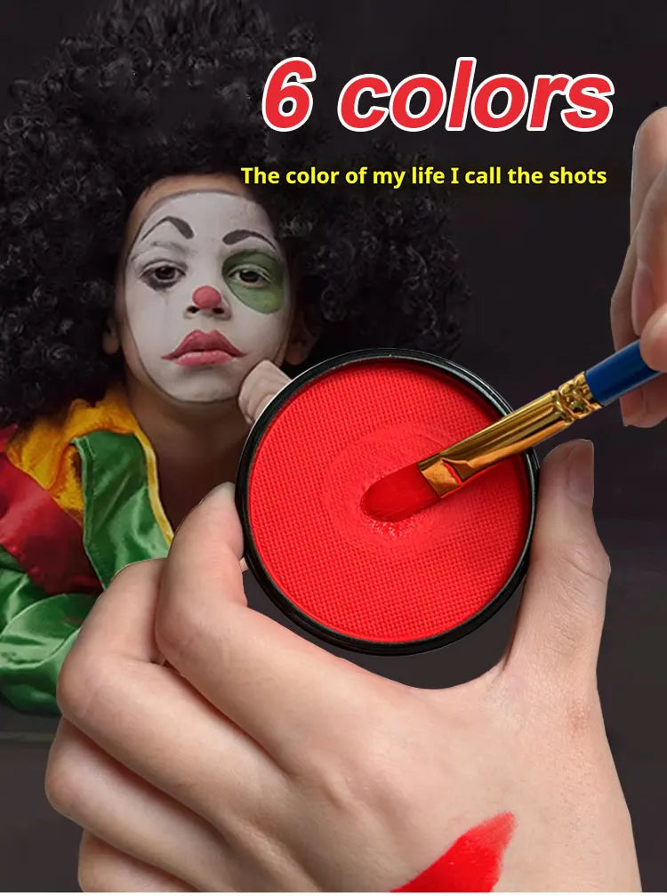 30G Water Solubility Monochromatic Body Paint Black And White Makeup Face Paint Halloween Party Waterproof Makeup Body Painting
