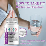 Women’s 50+ Complete Multivitamin - Supports Bone, Eye, Memory, Brain and Skin Health, Antioxidant, Promotes Metabolism