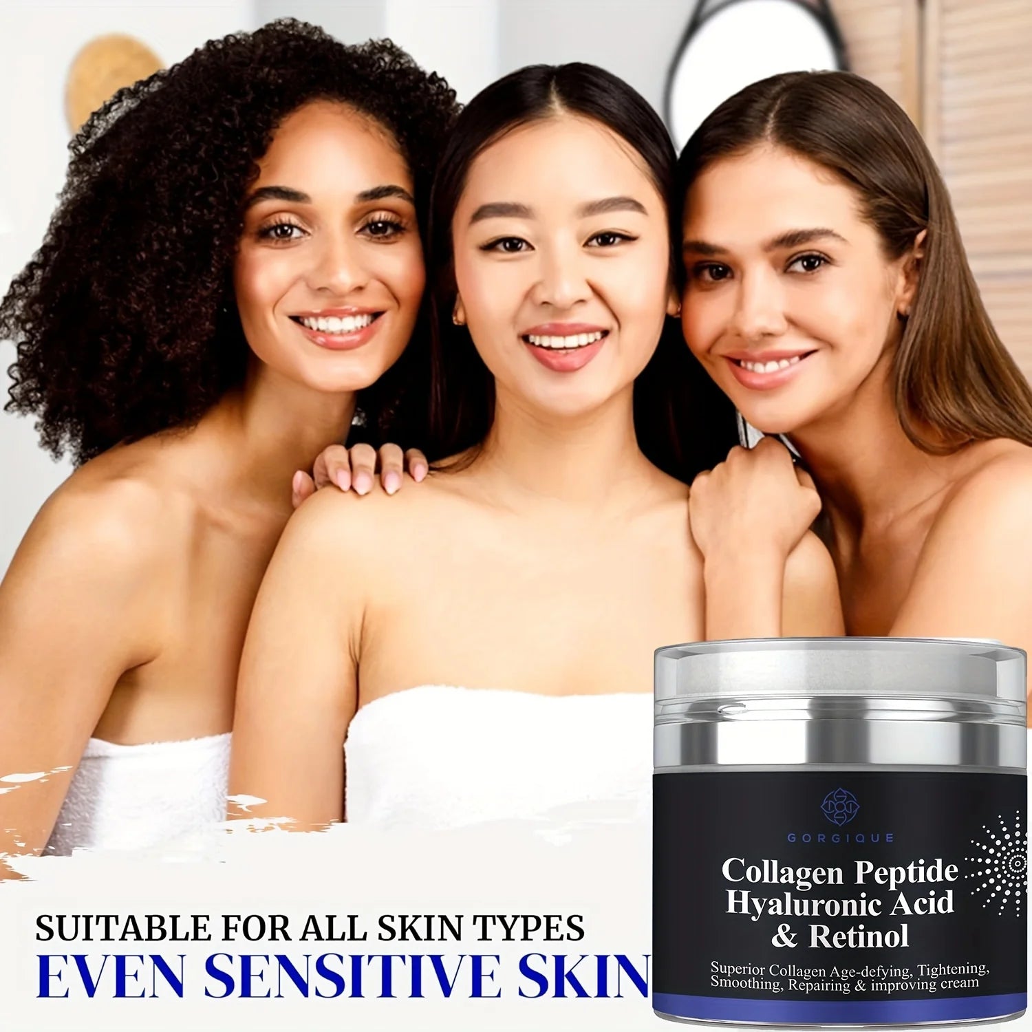 Collagen Peptide Cream Anti-Wrinkle Hyaluronic Acid And Retinol Firming And Tightening Skin Care Face Moisturizer
