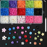 12Grid/Box Mixed Resin Bowknot Nail Charms 3D Colorful Bow Kawaii Rhinestone Nail Art Decorations DIY Manicure Parts Pen Tweezer