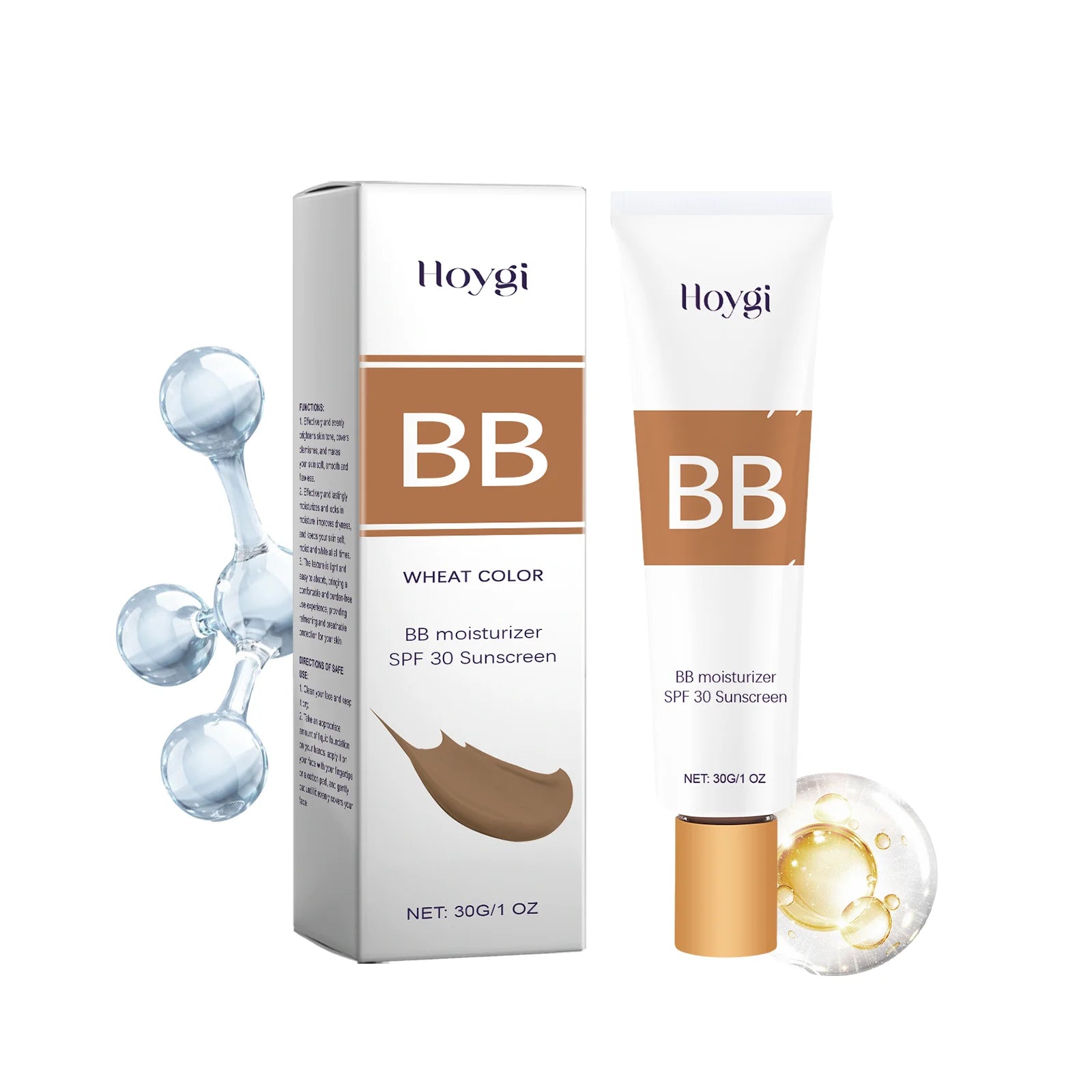 Sunscreen Bb Cream Serie Spf30 Long Time Moisturize Full Coverage Sheer Tint Coverage Oil-Free ﻿Make up Foundation