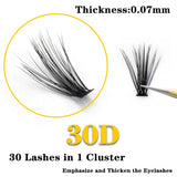 20D/30D/40D/50D 60 Bundles Mink Eyelashes Extension Natural 3D Russian Volume Fake Lashes Individual Cluster Makeup  Tools Cilia