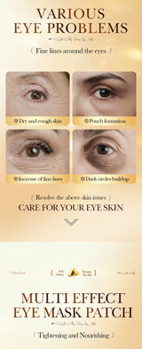 20Pcs=10Pairs Gold Collagen Crystal Eye Mask Skincare Eye Patches Firming Moisturizing Nourishing Eye Skin Care Products
