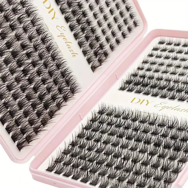 Eyelash Extension Kit - Individual Eyelash Set, D-Roll, Multiple Lengths, Odorless, Easy to Apply for Home Makeup