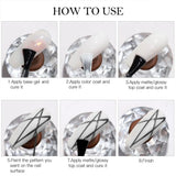 2/4/6pcs Reflective Glitter Liner Gel Nail Polish Set Pull Line Graffiti Painting Stripe DIY French Nails Design Painting Gel