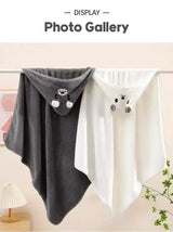 Soft Bath Towel for Baby Absorbent Towel Newborn Swaddle Wrap Baby Blankets for Girls Boys Thick Hooded Bath Towel Cloak lj