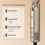 8 in 1 Hair Dryer Brush High Speed Brushless Blow Dryer Negative Ionic Hair Heating Brush Hot Air Styling Comb Auto Hair Curle
