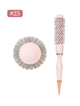 Barber Professional Round Blow Dry Brush, Professional Curly Hair Hot Cylinder Comb, 5 Sizes, Suitable for Fashionable Curly Hair Styling, Suitable for Women's Styling, Blow Drying, Curly Hair, Smoothing, Short Hair, Medium a