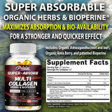 Multi Collagen Capsules - Collagen Skin Whitening & Anti-Aging - Vitamin C, Hyaluronic Acid, Gluten Free Supplement
