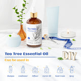 HIQILI 100ML Tea Tree Essential Oils for Hair Care & Increase Hair Shine Diffuser Humidifier Massage Candles Making Soap