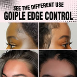 GOIPLE Edge Control Gel for Covering Gray Hair Filling In Thin Areas Black Styling Wax Strong Hold Broken Hair Finishing Pomade