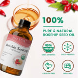 PHATOIL 118ml Organic Face Oil Natural Cold Pressed USDA Carrier Oils- Castor Oil,Jojoba,Moroccan Argan Oil,Rosehip Seed Oil