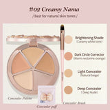 FLOWER KNOWS THE SWEETIE BEAR 4-Color Concealer Brighten Palette Covering Dark Circles Full Coverage Contouring Foundation