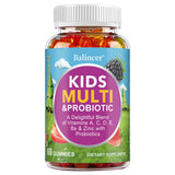 Organic Kids Multivitamin Gummies, with Vitamins A, C, D, E, Zinc, Probiotics, Promotes Digestion and Enhances Immunity