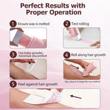 Roll On Waxing Kit With Wax Cartridges And Wax Strips 3 In 1 Soft Wax Heater Kit Hair Removal Wax Wax Paper Waxing Kits Warmer