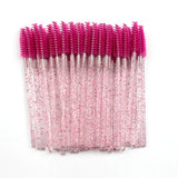 25/50/100 Pcs Eyelash Brushes Mascara Wands Eyelash Makeup Brush Spoolies for Eyebrow Eye Lash Extension Removing Beauty Tools