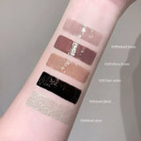 Water Light Mirror Lip Gloss Lasting Moisturizing Cool Black Silver Gray Pearlescent Fine Sparkling Lipstick Lip Oil