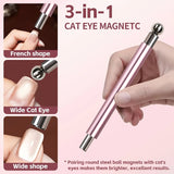 4Pcs Strong Magnetic Stick Cat Eye Set Magnet Double Headed Nail Art Cylindrical Ball Heart-shaped Hollow Cat Eye Magnet Tools