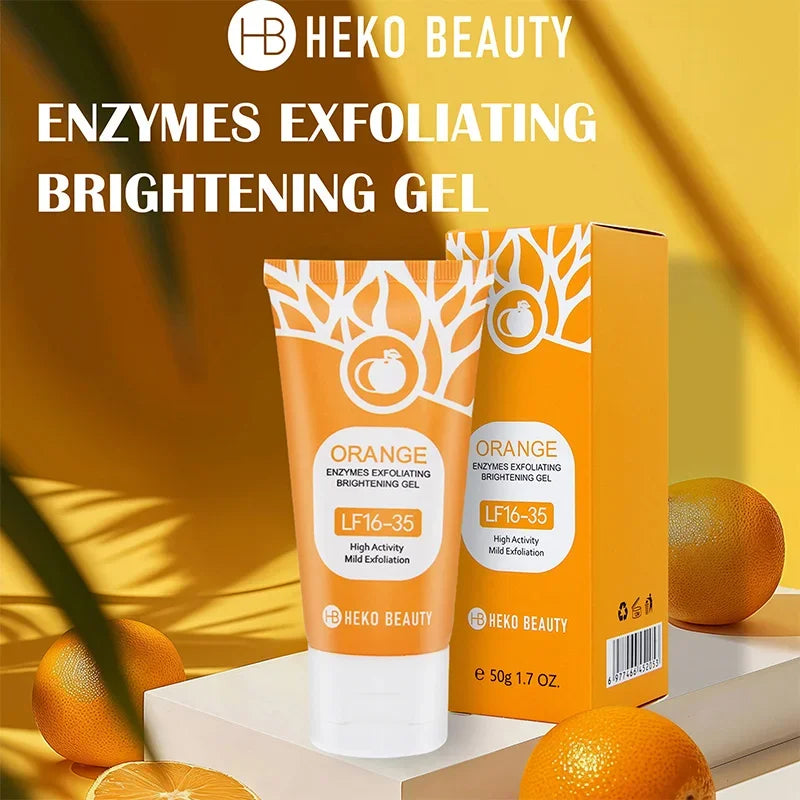 Orange Exfoliating Brightening Gel,Face Body Moisturizing Peeling Scrub,Deep gentle Cleaning Pores,Remove Blackheads Exfoliator