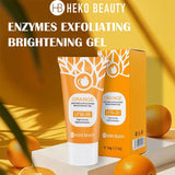 Orange Exfoliating Brightening Gel,Face Body Moisturizing Peeling Scrub,Deep gentle Cleaning Pores,Remove Blackheads Exfoliator